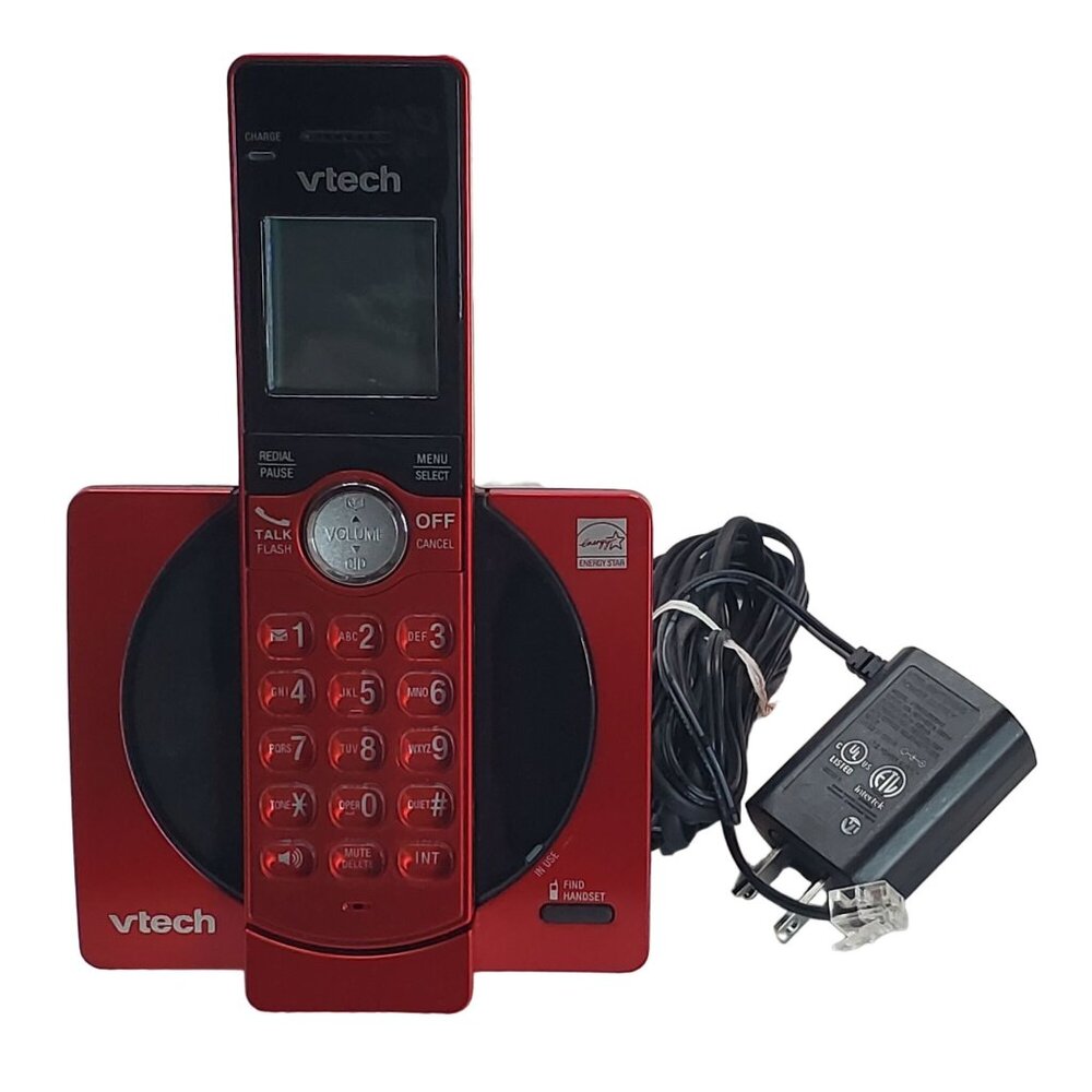 VTech Cordless Phone With Answering Machine & Charger Model CS6919-16 Red
